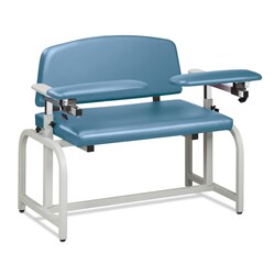 Marketlab Vinyl Extra-Wide Bariatric Phlebotomy Chair Wedgewood Blue | Buy Online | Marketlab | Fisher Scientific