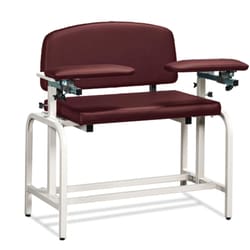 Marketlab Vinyl Tall Extra-Wide Bariatric Phlebotomy Chair Burgundy | Buy Online | Marketlab | Fisher Scientific