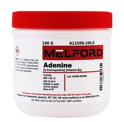 Melford Adenine [6-Aminopurine] [Vitamin B4] USP 100 g | Buy Online | Melford | Fisher Scientific