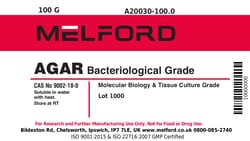 Melford Agar Bacteriological Grade 100 g | Buy Online | Melford | Fisher Scientific