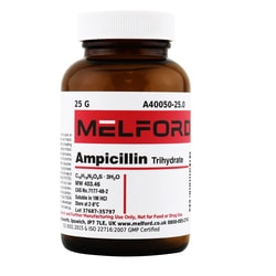 Melford Ampicillin Trihydrate 25 g | Buy Online | Melford | Fisher Scientific