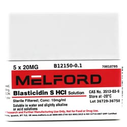 Melford Blasticidin S HCl Solution 10 mg/mL 100 mg:Medios, suplementos