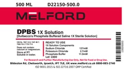 Melford DPBS 1X Solution 500 mL | Buy Online | Melford | Fisher Scientific