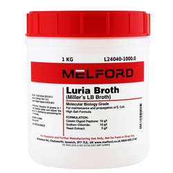 Melford Luria Broth Powder Miller's LB Broth 1 kg | Buy Online | Melford | Fisher Scientific