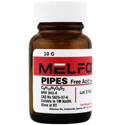 Melford PIPES [Piperazine-N-N'-bis(2-ethanesulfonic acid)] 10 g | Buy Online | Melford | Fisher Scientific