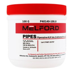 Melford PIPES [Piperazine-N-N'-bis(2-ethanesulfonic acid)] 100 g | Buy Online | Melford | Fisher Scientific