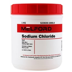 Melford Sodium Chloride 1 kg | Buy Online | Melford | Fisher Scientific