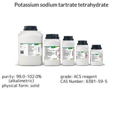 Potassium Sodium Tartrate Tetrahydrate, Supelco 50 kg | Buy Online | Supelco | Fisher Scientific