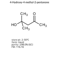 4-Hydroxy-4-methyl-2-pentanone, Sigma-Aldrich 25 L | Buy Online | Sigma Aldrich | Fisher Scientific