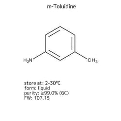 m-Toluidine, Sigma-Aldrich 1 L | Buy Online | Sigma-Aldrich | Fisher Scientific