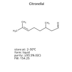 Citronellal, Sigma-Aldrich 500 mL | Buy Online | Sigma Aldrich | Fisher Scientific