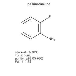 2-Fluoroaniline, Sigma-Aldrich 100 mL | Buy Online | Sigma Aldrich | Fisher Scientific