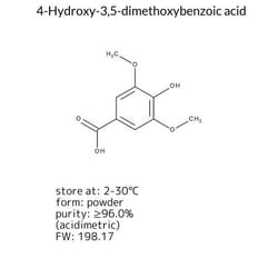 4-Hydroxy-3,5-dimethoxybenzoic Acid, Sigma-Aldrich 10 g | Buy Online | Sigma Aldrich | Fisher Scientific