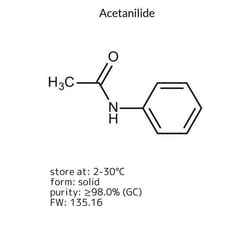 Acetanilide, Sigma-Aldrich 500 g | Buy Online | Sigma Aldrich | Fisher Scientific