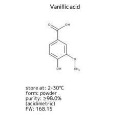 Vanillic Acid, Sigma-Aldrich 50 g | Buy Online | Sigma Aldrich | Fisher Scientific