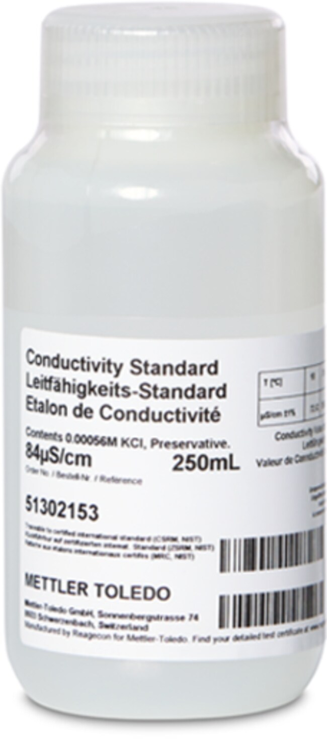 Mettler Toledo Conductivity Standard 84 µS/cmChemicals Fisher Scientific