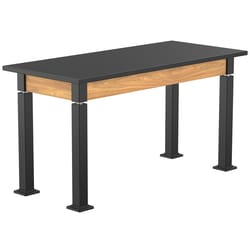 National Public Seating&nbsp;Aero-Lift Table, Wood Frame Chemical Resistant Top