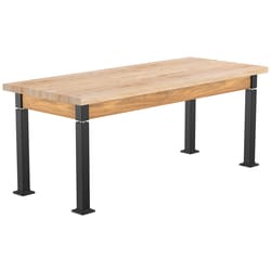National Public Seating&nbsp;Aerolift Table, Wood Frame, Butcherblock Tabletop