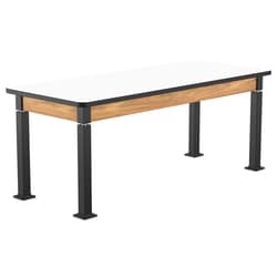National Public Seating&nbsp;Aerolift Table, Wood Frame, Whiteboard Tabletop