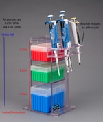 Poltex Lab Bench Vertical Organizer with Accessories 3 pocket
