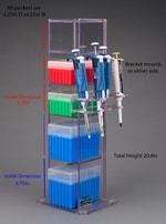Poltex Lab Bench Vertical Organizer with Accessories 3 pocket