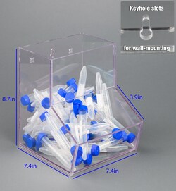 Poltex Bulk Conical Tube Bin Keyhole slots for wall mount:Racks, Quantity: