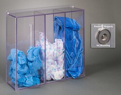 Poltex 3 Pocket Multi-Dispenser with Lid Magnetic Mount | Buy Online | Poltex | Fisher Scientific