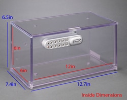 Poltex Locking Medication Box Locking Medication Box; Dimensions (L x W