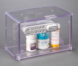 Poltex Locking Medication Box Locking Medication Box; Dimensions (L x W