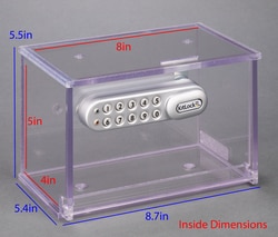 Poltex Locking Medication Box Locking Medication Box; Dimensions (L x W