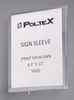 Poltex Clean Room Liquid Resistant Sign Sleeve Sign Sleeve; Mounting: Self-Adhesive:Facility