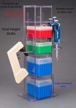 Poltex Lab Bench Vertical Organizer With Pockets 5 Pocket