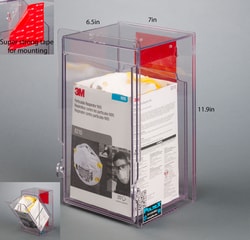 Poltex Dust Proof Mask Dispenser Tape Mount:Personal Protective Equipment,