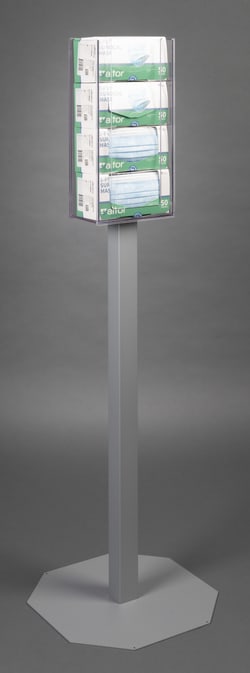 Poltex Stand Mount Mask Box Dispenser No. of compartments: 4 Box:Personal