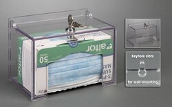 Poltex Locking Single Mask Box Holder Mask Box Holder; Mounting: Wall;