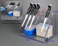 Poltex Pipette Rack with Hinged Storage Compartment