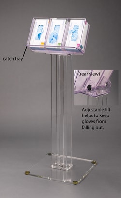 Poltex Point of Care Tilting Glove Box Holder with Stand
