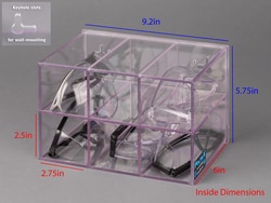Poltex Protective Eyewear Holder Mounting: Wall:Personal Protective Equipment,