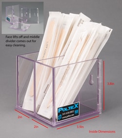 Poltex XL Swab/Tongue Depressor Holder, Divided