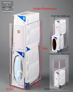 Poltex Tie-On Mask Holder-2VM Wall:Personal Protective Equipment, Quantity: