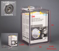 Poltex Locking N95 Mask Dispenser Magnetic Mount | Buy Online | Poltex | Fisher Scientific