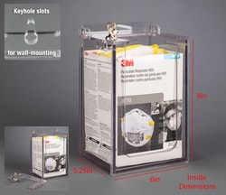 Poltex Locking N95 Mask Dispenser Wall Mount | Buy Online | Poltex | Fisher Scientific