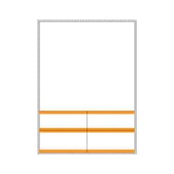 PDC&nbsp;Direct Thermal Paper Label, White with Orange, 1000 Labels/Roll