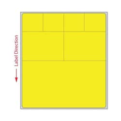 PDC&nbsp;Cerner Direct Thermal Paper Label, Yellow, 1000 Labels/Roll, 2 Rolls/Case