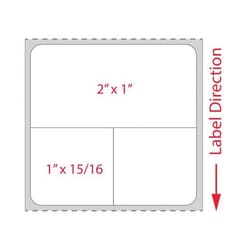 PDC&nbsp;Cerner Direct Thermal Paper Label, 1000 Labels/Roll