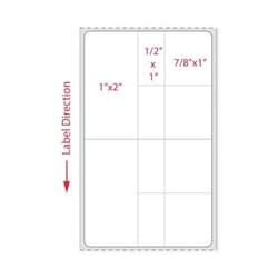 PDC&nbsp;VA Direct Thermal Paper Label, 1400 Labels/Roll, 10 Rolls/Case