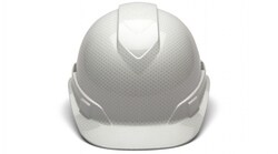 Pyramex Ridgeline Hydro Dipped Capstyle Hard Hat Color: Shiny White Graphite:Personal