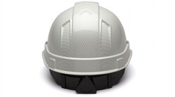 Pyramex Ridgeline Hydro Dipped Capstyle Hard Hat Color: Shiny White Graphite:Personal
