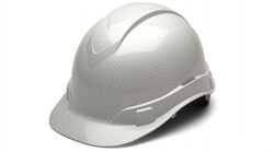 Pyramex Ridgeline Hydro Dipped Capstyle Hard Hat Color: Shiny White Graphite:Personal