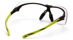 Pyramex Onix Safety Eyewear FrameColor: Blackand Green, dimLensTint: Clear,